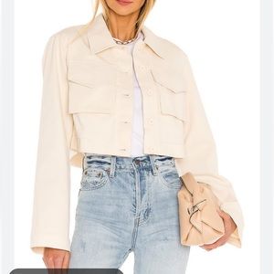 Lovers and Friends Angeles Cropped Jacket in Ivory